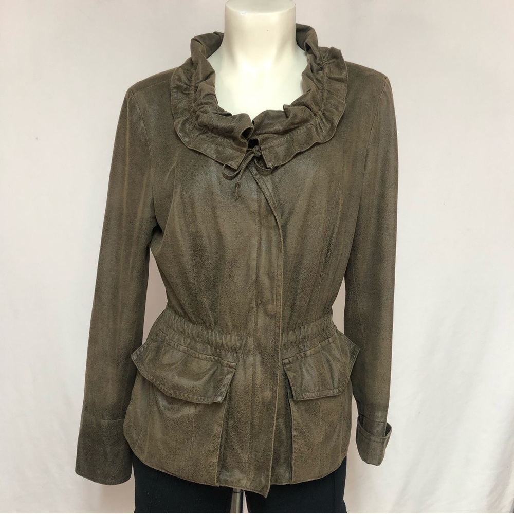 DELLA Spiga Italy Soft Zip Up Lightweight Shirt Jacket Size 4